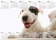 横型 1年カレンダー・上下に印刷